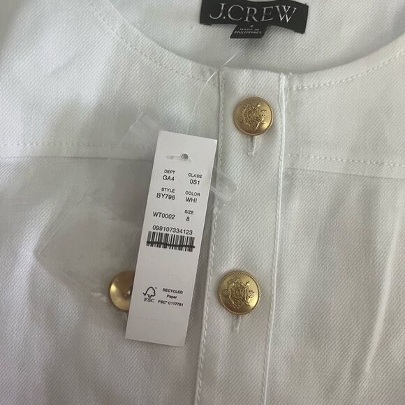 J.Crew Sleeveless midi dress in stretch linen blend NWT Size 8 - Picture 9 of 10